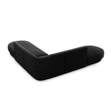Miley 5-Sitzer Ecksofa, symmetrisch, in Chenille (Haga19) in Schwarz, 248x248 cm – Bild 4