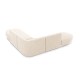 Miley 5-Sitzer Ecksofa, symmetrisch, in Chenille (Haga23) in Leichtes Beige, 248x248 cm – Bild 4