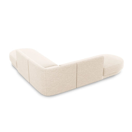 Miley 5-Sitzer Ecksofa, symmetrisch, in Chenille (Haga23) in Leichtes Beige, 248x248 cm – Bild 4