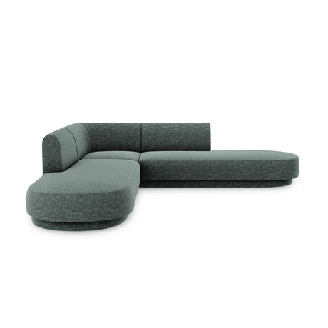 Miley 5-Sitzer Ecksofa, symmetrisch, in Chenille (Haga78) in Petrol, 248x248 cm – Bild 1