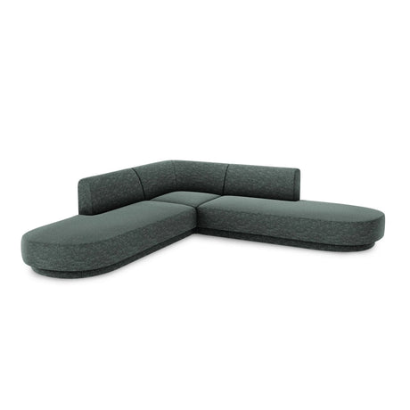 Miley 5-Sitzer Ecksofa, symmetrisch, in Chenille (Haga78) in Petrol, 248x248 cm – Bild 3