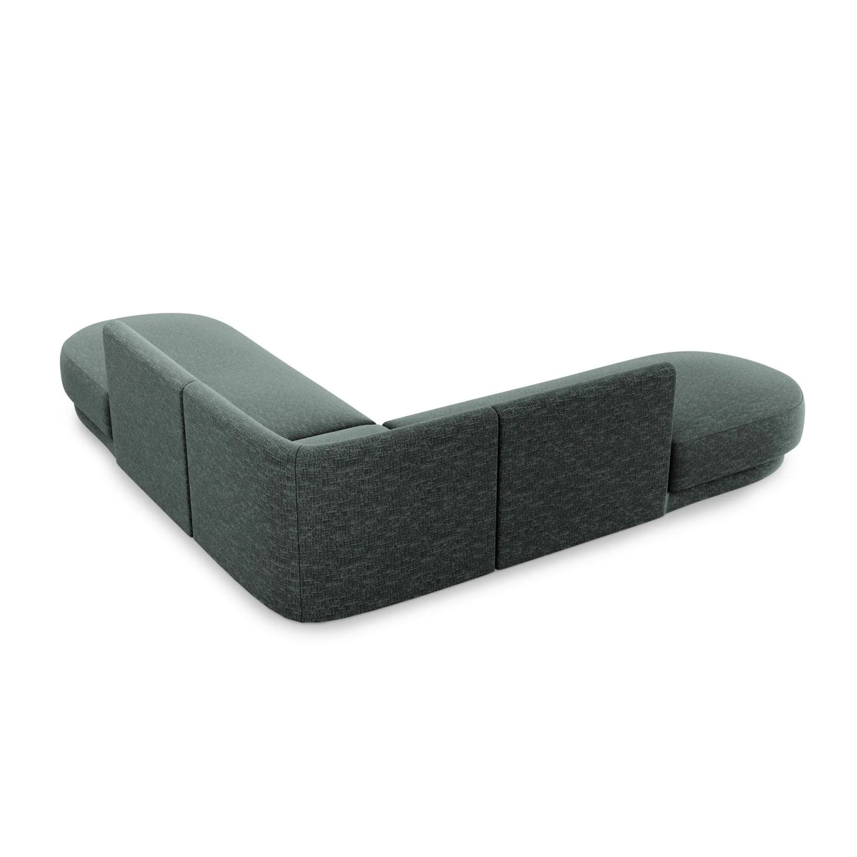 Miley 5-Sitzer Ecksofa, symmetrisch, in Chenille (Haga78) in Petrol, 248x248 cm – Bild 4