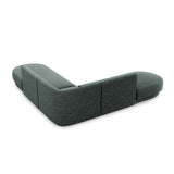 Miley 5-Sitzer Ecksofa, symmetrisch, in Chenille (Haga78) in Petrol, 248x248 cm – Bild 4
