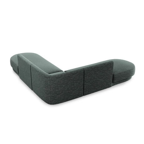 Miley 5-Sitzer Ecksofa, symmetrisch, in Chenille (Haga78) in Petrol, 248x248 cm – Bild 4