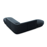 Miley 5-Sitzer Ecksofa, symmetrisch, in Chenille (Haga86) in Königsblau, 248x248 cm – Bild 4