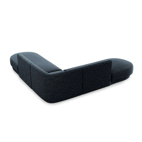 Miley 5-Sitzer Ecksofa, symmetrisch, in Chenille (Haga86) in Königsblau, 248x248 cm – Bild 4