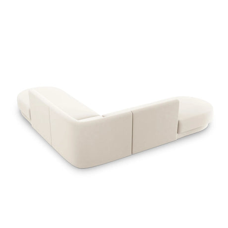 Miley 5-Sitzer Ecksofa, symmetrisch, in Samt (Blu22) in Leichtes Beige, 248x248 cm – Bild 4