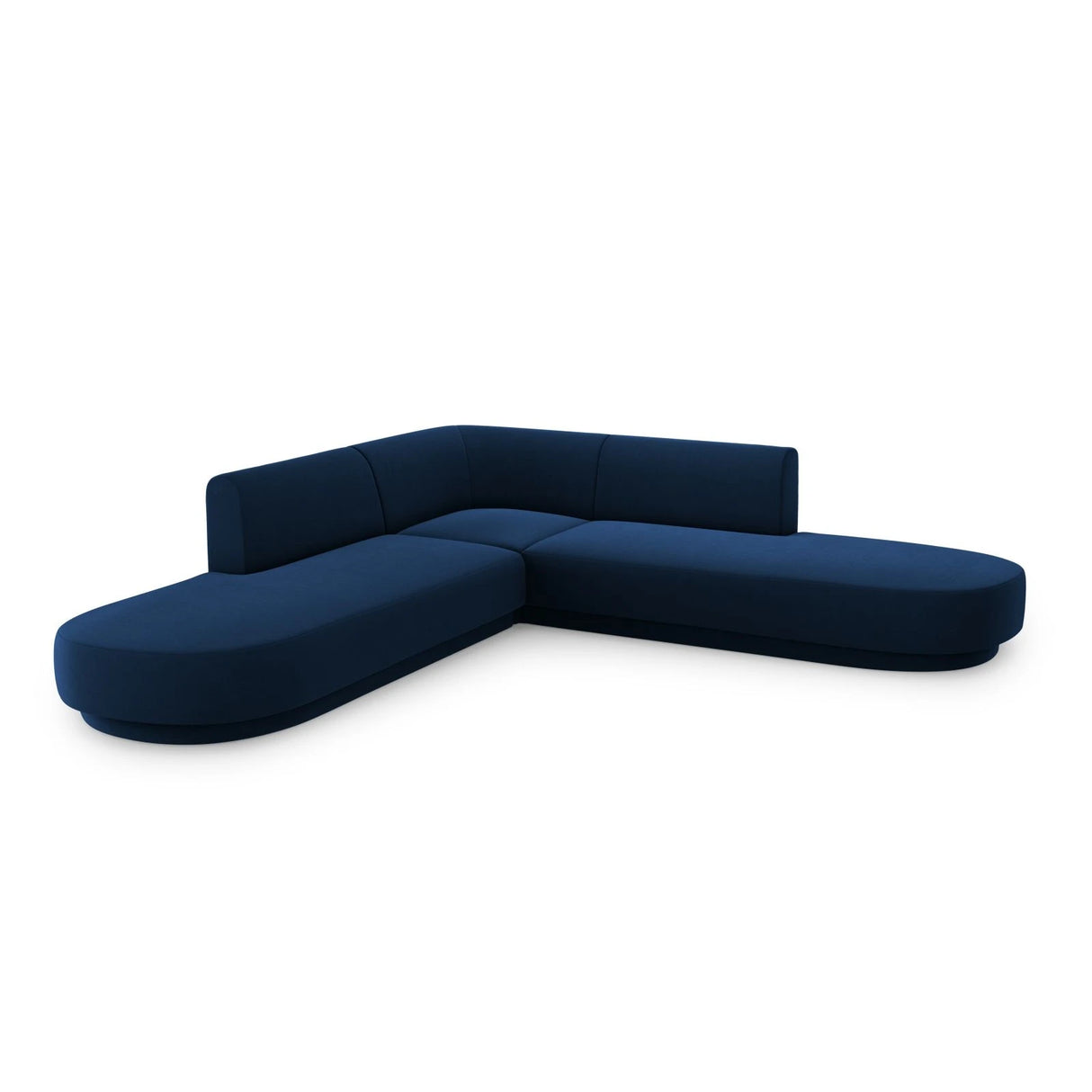 Miley 5-Sitzer Ecksofa, symmetrisch, in Samt (Blu86) in Königsblau, 248x248 cm – Bild 3