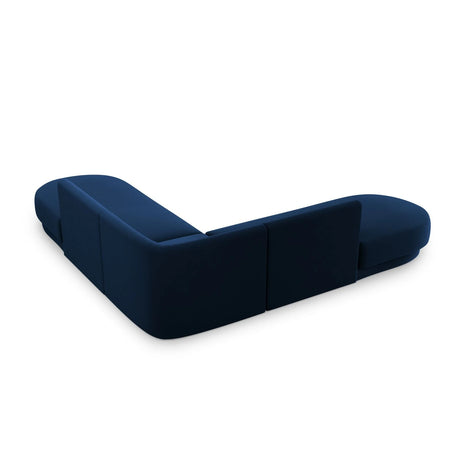 Miley 5-Sitzer Ecksofa, symmetrisch, in Samt (Blu86) in Königsblau, 248x248 cm – Bild 4