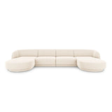 Miley 5-Sitzer Panorama-Sofa mit Bezug aus Chenille, 330x156 cm - ZEN ZONE Furniture