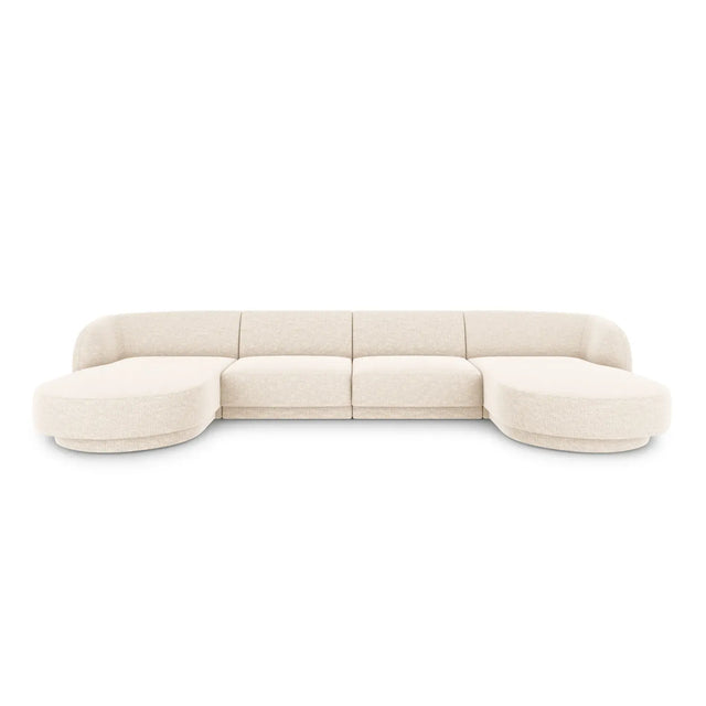Miley 5-Sitzer Panorama-Sofa mit Bezug aus Chenille, 330x156 cm - ZEN ZONE Furniture