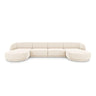 Miley 5-Sitzer Panorama-Sofa mit Bezug aus Chenille, 330x156 cm - ZEN ZONE Furniture