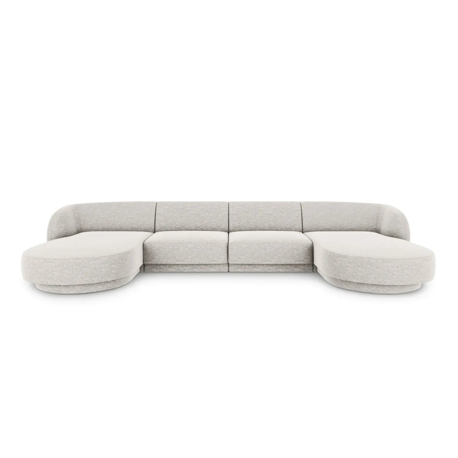 Miley 5-Sitzer Panorama-Sofa mit Bezug aus Chenille, 330x156 cm - ZEN ZONE Furniture