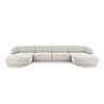 Miley 5-Sitzer Panorama-Sofa mit Bezug aus Chenille, 330x156 cm - ZEN ZONE Furniture