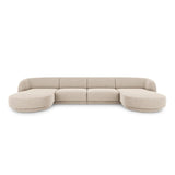 Miley 5-Sitzer Panorama-Sofa mit Bezug aus Chenille, 330x156 cm - ZEN ZONE Furniture