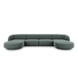 Miley 5-Sitzer Panorama-Sofa mit Bezug aus Chenille, 330x156 cm - ZEN ZONE Furniture