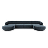Miley 5-Sitzer Panorama-Sofa mit Bezug aus Chenille, 330x156 cm - ZEN ZONE Furniture