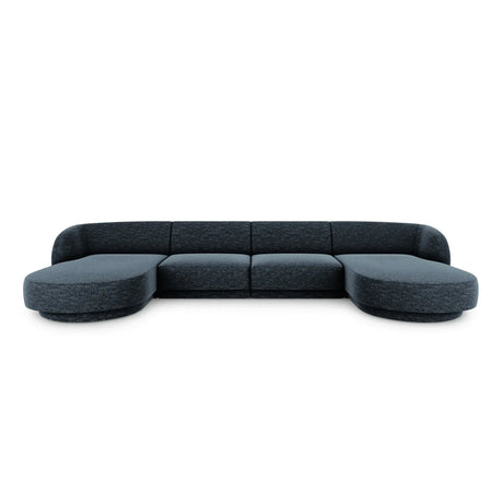 Miley 5-Sitzer Panorama-Sofa mit Bezug aus Chenille, 330x156 cm - ZEN ZONE Furniture