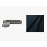 Miley 6-Sitzer Ecksofa, Chaiselongue Links, in Boucle (Bal2088) in Dunkelblau, 255x248 cm – Bild 1