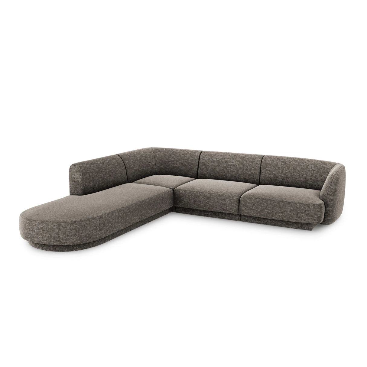Miley 6-Sitzer Ecksofa, Chaiselongue Links, in Chenille (Haga16) in Grau, 255x248 cm – Bild 3
