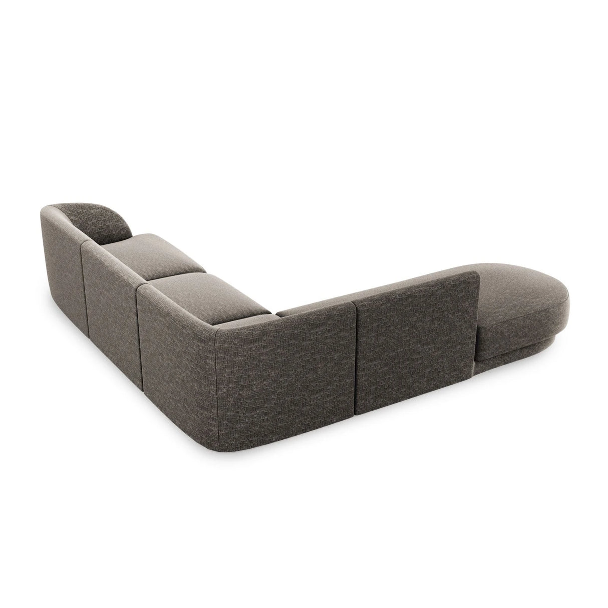 Miley 6-Sitzer Ecksofa, Chaiselongue Links, in Chenille (Haga16) in Grau, 255x248 cm – Bild 4