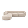 Miley 6-Sitzer Ecksofa, Chaiselongue Links, in Chenille (Haga30) in Beige, 255x248 cm – Bild 1