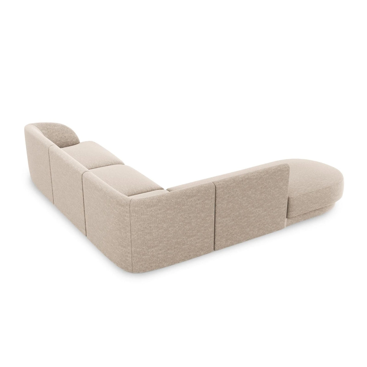 Miley 6-Sitzer Ecksofa, Chaiselongue Links, in Chenille (Haga30) in Beige, 255x248 cm – Bild 4