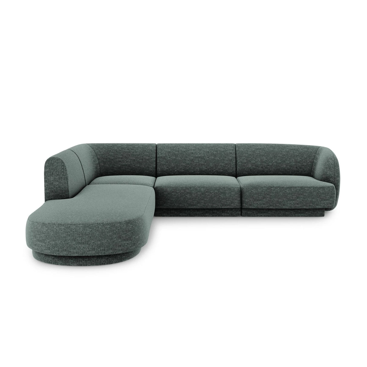 Miley 6-Sitzer Ecksofa, Chaiselongue Links, in Chenille (Haga78) in Petrol, 255x248 cm – Bild 1