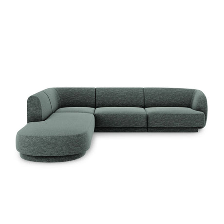 Miley 6-Sitzer Ecksofa, Chaiselongue Links, in Chenille (Haga78) in Petrol, 255x248 cm – Bild 1