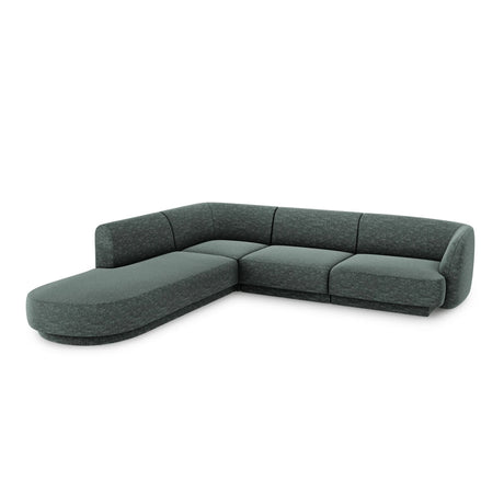 Miley 6-Sitzer Ecksofa, Chaiselongue Links, in Chenille (Haga78) in Petrol, 255x248 cm – Bild 3