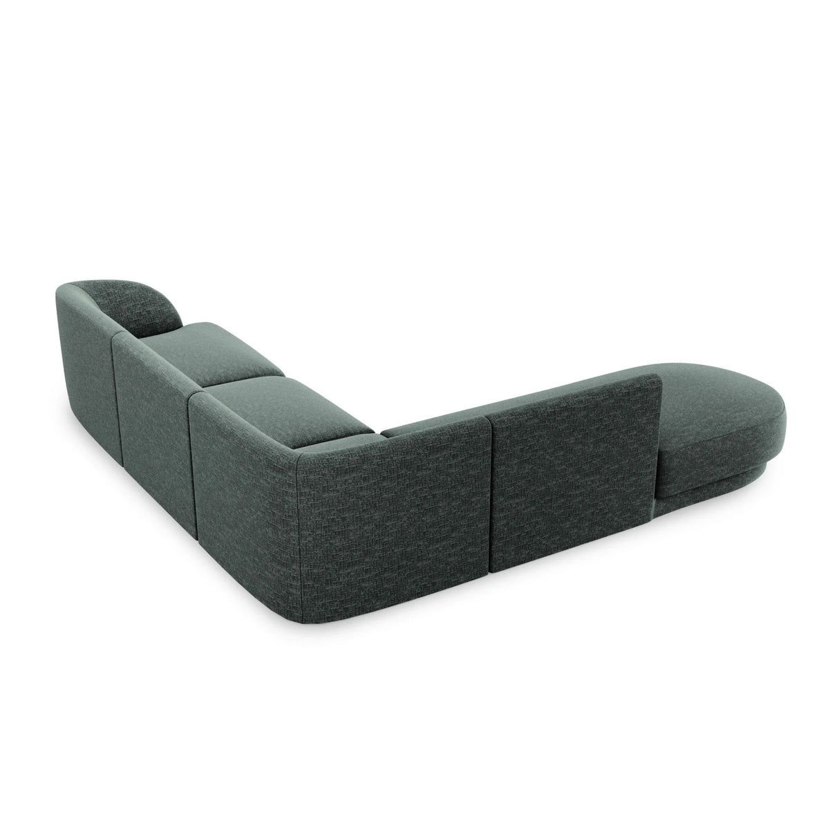 Miley 6-Sitzer Ecksofa, Chaiselongue Links, in Chenille (Haga78) in Petrol, 255x248 cm – Bild 4