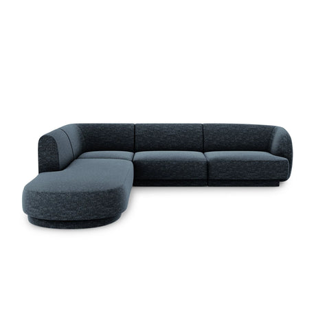 Miley 6-Sitzer Ecksofa, Chaiselongue Links, in Chenille (Haga86) in Königsblau, 255x248 cm – Bild 1