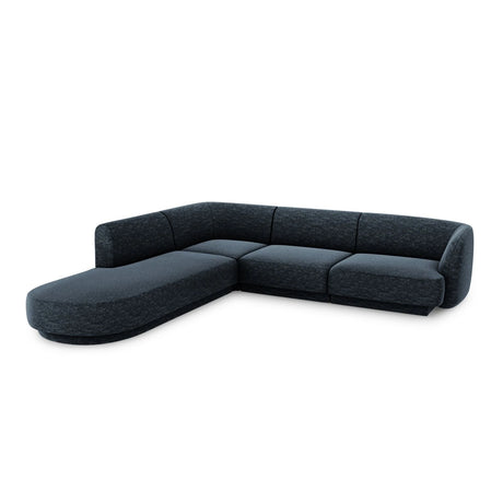 Miley 6-Sitzer Ecksofa, Chaiselongue Links, in Chenille (Haga86) in Königsblau, 255x248 cm – Bild 3