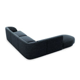Miley 6-Sitzer Ecksofa, Chaiselongue Links, in Chenille (Haga86) in Königsblau, 255x248 cm – Bild 4