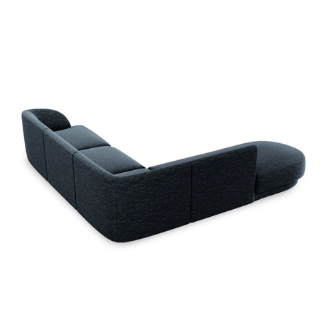 Miley 6-Sitzer Ecksofa, Chaiselongue Links, in Chenille (Haga86) in Königsblau, 255x248 cm – Bild 4