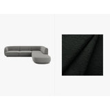 Miley 6-Sitzer Ecksofa, Chaiselongue Rechts, in Boucle (Bal2082) in Schwarz, 255x248 cm – Bild 1
