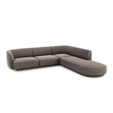 Miley 6-Sitzer Ecksofa, Chaiselongue Rechts, in Chenille (Haga16) in Grau, 255x248 cm – Bild 3
