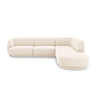 Miley 6-Sitzer Ecksofa, Chaiselongue Rechts, in Chenille (Haga23) in Leichtes Beige, 255x248 cm – Bild 1