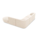 Miley 6-Sitzer Ecksofa, Chaiselongue Rechts, in Chenille (Haga23) in Leichtes Beige, 255x248 cm – Bild 4