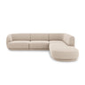 Miley 6-Sitzer Ecksofa, Chaiselongue Rechts, in Chenille (Haga30) in Beige, 255x248 cm – Bild 1