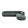Miley 6-Sitzer Ecksofa, Chaiselongue Rechts, in Chenille (Haga78) in Petrol, 255x248 cm – Bild 1