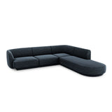 Miley 6-Sitzer Ecksofa, Chaiselongue Rechts, in Chenille (Haga86) in Königsblau, 255x248 cm – Bild 3