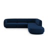 Miley 6-Sitzer Ecksofa, Chaiselongue Rechts, in Samt (Blu86) in Königsblau, 255x248 cm – Bild 1
