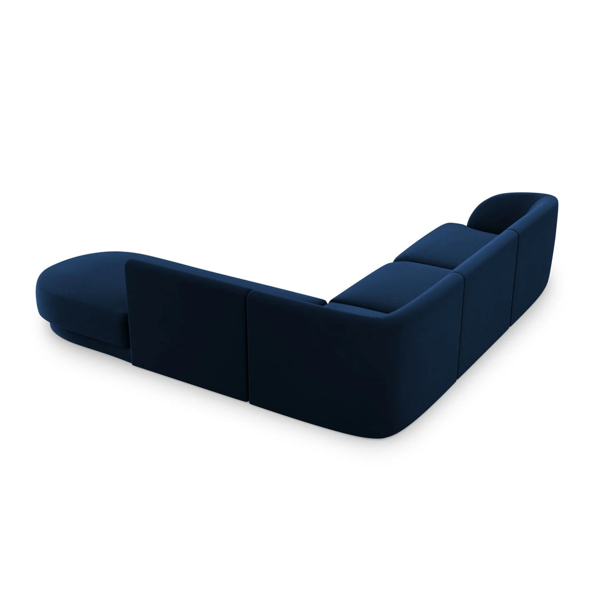 Miley 6-Sitzer Ecksofa, Chaiselongue Rechts, in Samt (Blu86) in Königsblau, 255x248 cm – Bild 4