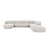 Miley 6-Sitzer Panorama-Sofa Rechts mit Bezug aus Chenille, 330x255 cm - ZEN ZONE Furniture