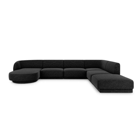 Miley 6-Sitzer Panorama-Sofa Rechts mit Bezug aus Chenille, 330x255 cm - ZEN ZONE Furniture