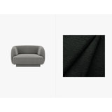 Miley Sessel mit Bezug in Boucle (Bal2082) in Schwarz, 103x90 cm – Bild 1