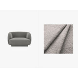 Miley Sessel mit Bezug in Boucle (Bal2085) in Hellgrau, 103x90 cm – Bild 1