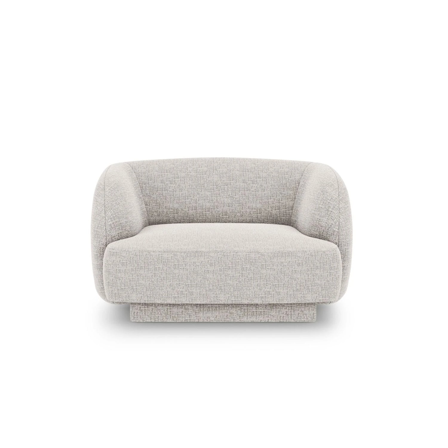 Miley Sessel mit Bezug in Chenille (Haga06) in Hellgrau, 103x90 cm – Bild 1