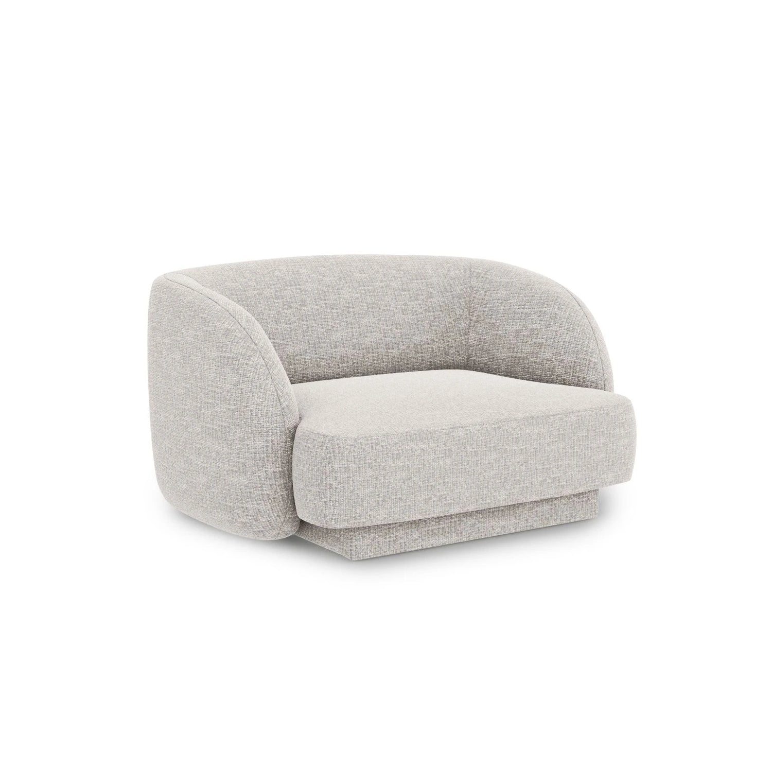 Miley Sessel mit Bezug in Chenille (Haga06) in Hellgrau, 103x90 cm – Bild 3